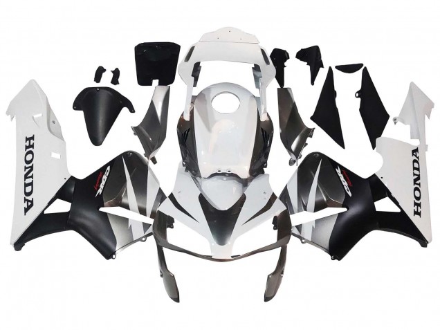 2003-2004 White Matte Black Racing Honda CBR600RR Motorcycle Fairings Australia