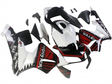 2003-2004 White Red Glossy Black Monster Honda CBR600RR Motorcycle Fairings Australia