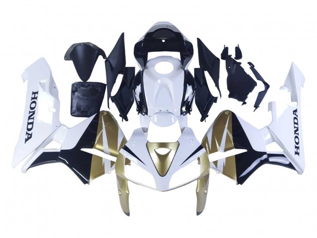 2005-2006 Gold White Black Honda CBR600RR Motorcycle Fairings Australia