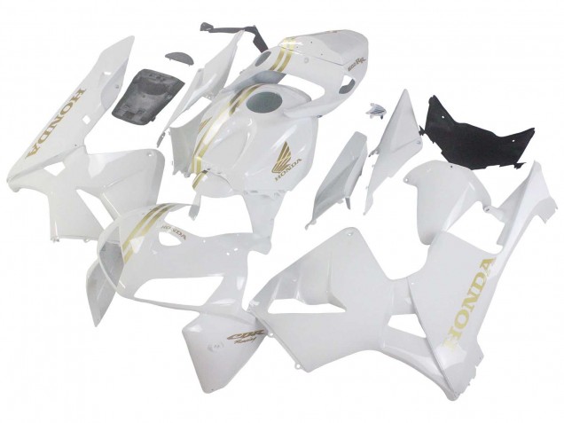 2005-2006 White Gold Honda CBR600RR Motorcycle Fairings Australia