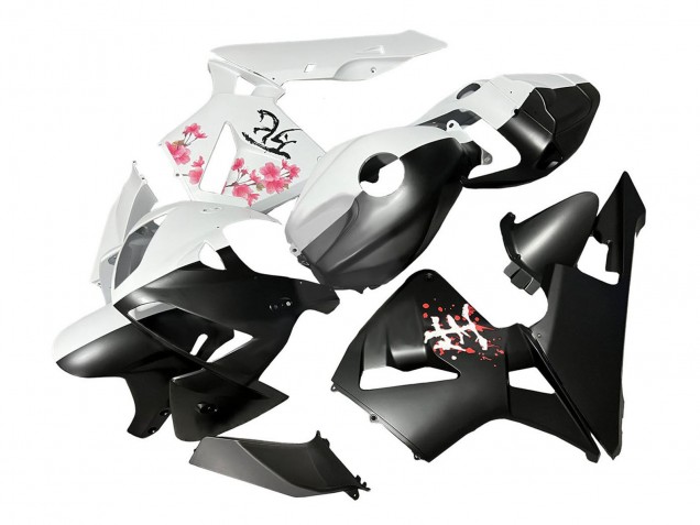 2005-2006 Black White with Cherry Blossom Honda CBR600RR Motorcycle Fairings Australia