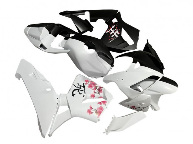 2005-2006 Black White with Cherry Blossom Honda CBR600RR Motorcycle Fairings Australia