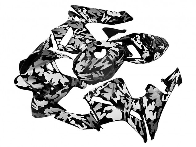 2005-2006 Black White Grey Camouflage Honda CBR600RR Motorcycle Fairings Australia