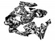 2005-2006 Black White Grey Camouflage Honda CBR600RR Motorcycle Fairings Australia