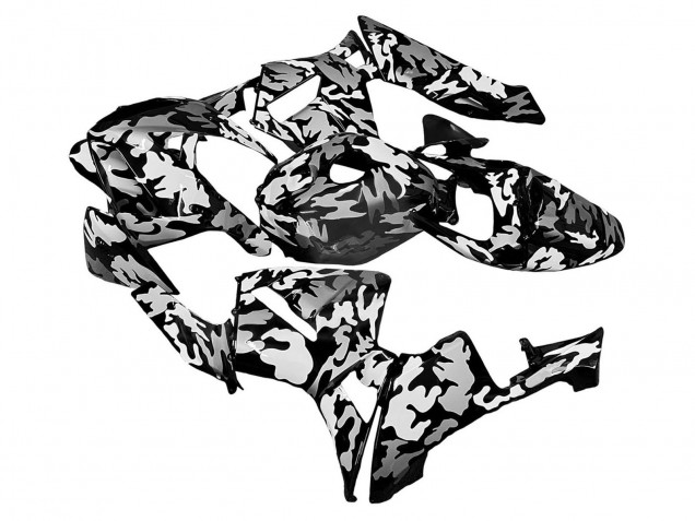2005-2006 Black White Grey Camouflage Honda CBR600RR Motorcycle Fairings Australia