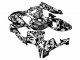 2005-2006 Black White Grey Camouflage Honda CBR600RR Motorcycle Fairings Australia