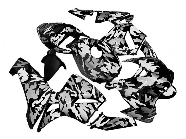 2005-2006 Black White Grey Camouflage Honda CBR600RR Motorcycle Fairings Australia