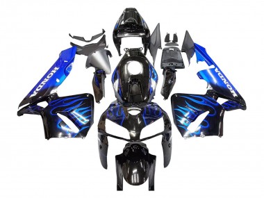 2005-2006 Glossy Black Blue Flame Honda CBR600RR Motorcycle Fairing Australia