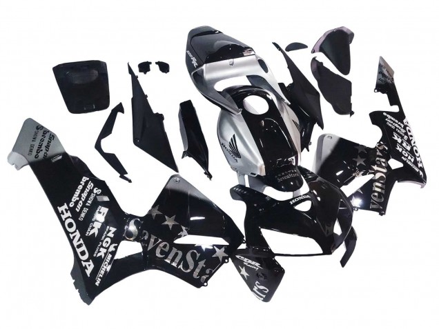 2005-2006 Black Silver SevenStars Honda CBR600RR Motorcycle Fairings Australia