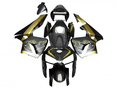 2005-2006 Black Gold Carbon Fiber Honda CBR600RR Motorcycle Fairings Australia