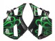 2005-2006 Glossy Black Green Flame Honda CBR600RR Motorcycle Fairings Australia