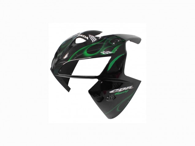 2005-2006 Glossy Black Green Flame Honda CBR600RR Motorcycle Fairings Australia