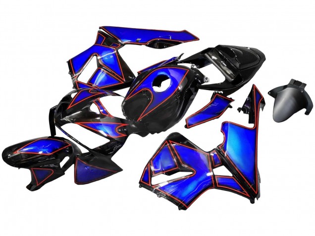 2005-2006 Blue Black with Red Line Honda CBR600RR Motorcycle Fairings Australia