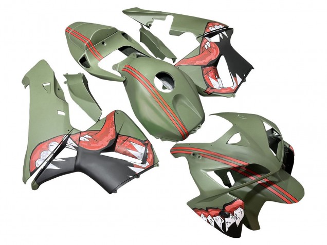 2005-2006 Green Red Shark Honda CBR600RR Motorcycle Fairings Australia