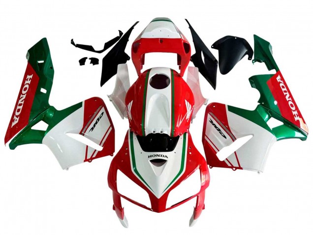 2005-2006 Red White Green Honda CBR600RR Motorcycle Fairings Australia