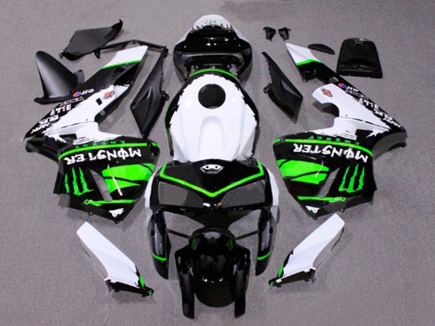 2005-2006 White Black Green Monster Honda CBR600RR Motorcycle Fairings Australia