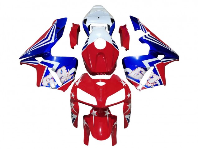 2005-2006 Red White Blue 69 Honda CBR600RR Motorcycle Fairings Australia