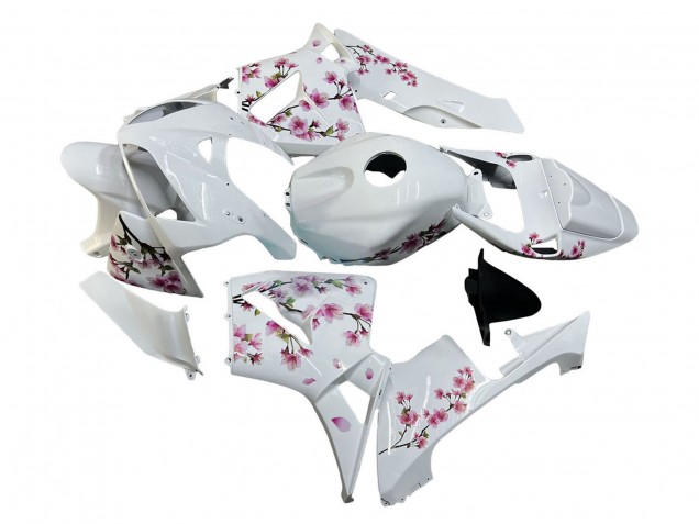 2005-2006 White with Cherry Blossom Honda CBR600RR Motorcycle Fairings Australia