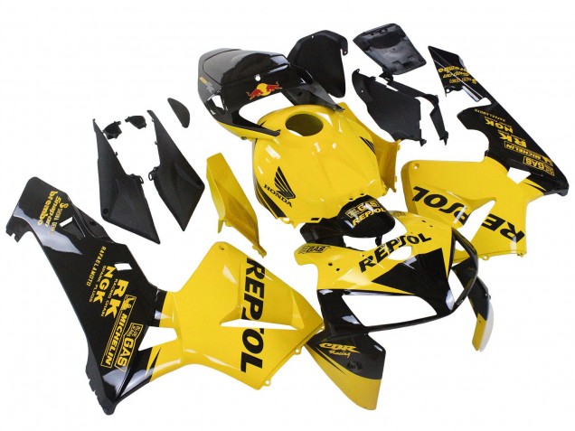 2005-2006 Yellow Black Repsol Honda CBR600RR Motorcycle Fairings Australia