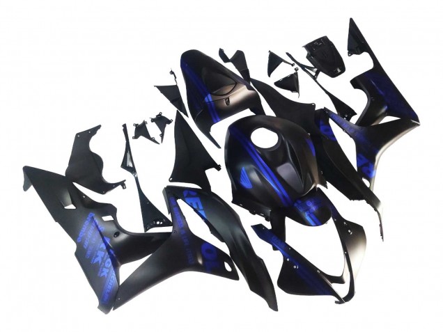 2007-2008 Matte Black Blue Repsol Honda CBR600RR Motorcycle Fairings Australia