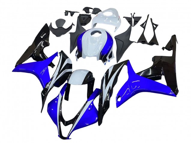 2007-2008 White Blue Glossy Black Honda CBR600RR Motorcycle Fairing Australia