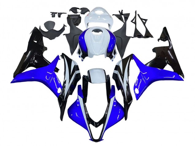 2007-2008 White Blue Glossy Black Honda CBR600RR Motorcycle Fairing Australia