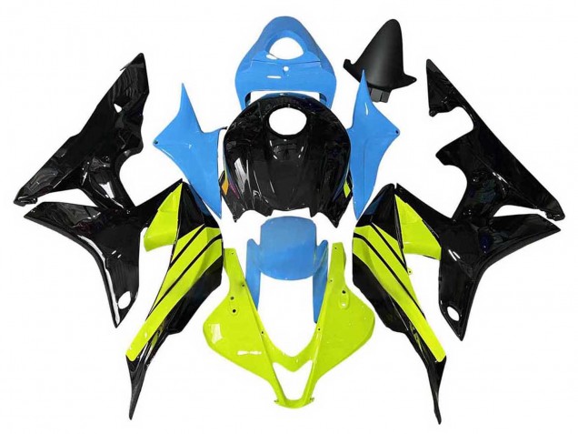 2007-2008 Blue Yellow Glossy Black Honda CBR600RR Motorcycle Fairings Australia