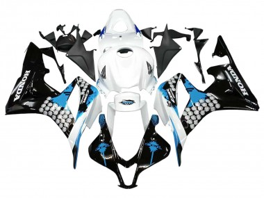 2007-2008 White Light Blue Glossy Black Honda CBR600RR Motorcycle Fairings Australia