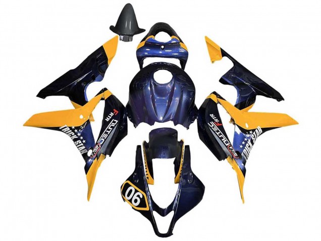 2007-2008 Orange Dark Blue Trick Star 06 Honda CBR600RR Motorcycle Fairings Australia