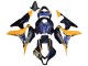2007-2008 Orange Dark Blue Trick Star 06 Honda CBR600RR Motorcycle Fairings Australia