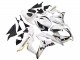 2007-2008 White Gold Glossy Black Playboy Honda CBR600RR Motorcycle Fairing Australia