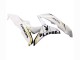 2007-2008 White Gold Glossy Black Playboy Honda CBR600RR Motorcycle Fairing Australia