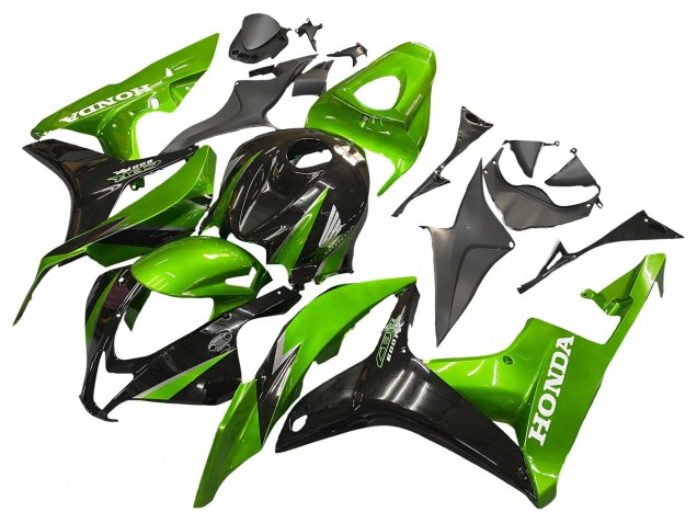 2007-2008 Green Glossy Black Honda CBR600RR Motorcycle Fairing Kits Australia