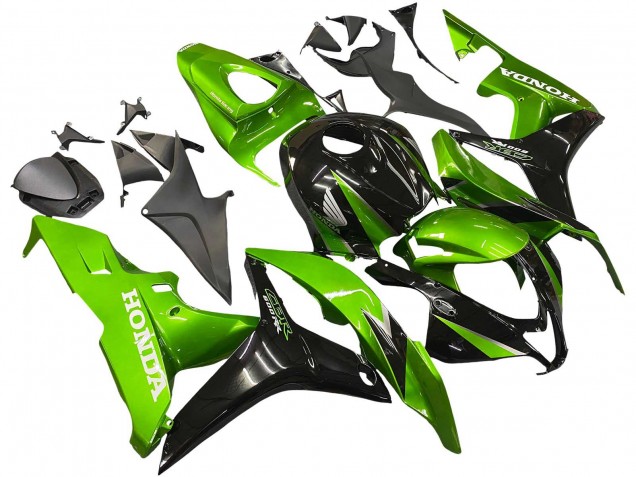 2007-2008 Green Glossy Black Honda CBR600RR Motorcycle Fairing Kits Australia