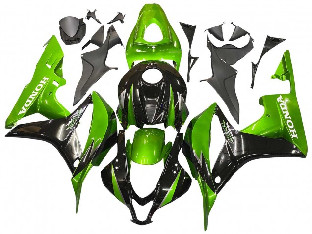 2007-2008 Green Glossy Black Honda CBR600RR Motorcycle Fairing Kits Australia
