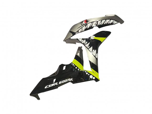 2007-2008 Grey Fluorescent Yellow Shark Honda CBR600RR Motorcycle Fairings Australia