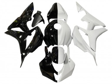 2007-2008 White Glossy Black Split Honda CBR600RR Motorcycle Fairings Australia