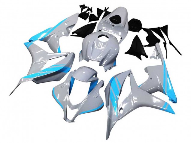 2007-2008 Glossy Grey Light Blue Honda CBR600RR Motorcycle Fairings Australia