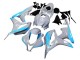 2007-2008 Glossy Grey Light Blue Honda CBR600RR Motorcycle Fairings Australia