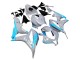 2007-2008 Glossy Grey Light Blue Honda CBR600RR Motorcycle Fairings Australia