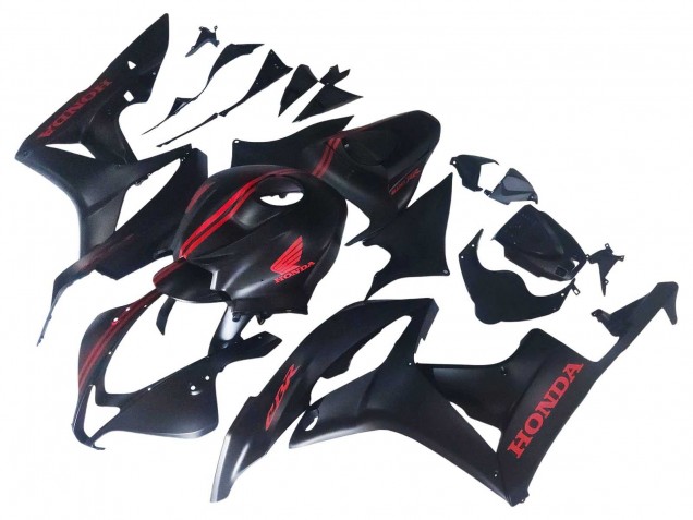 2007-2008 Matte Black Red Honda CBR600RR Motorcycle Fairings Australia