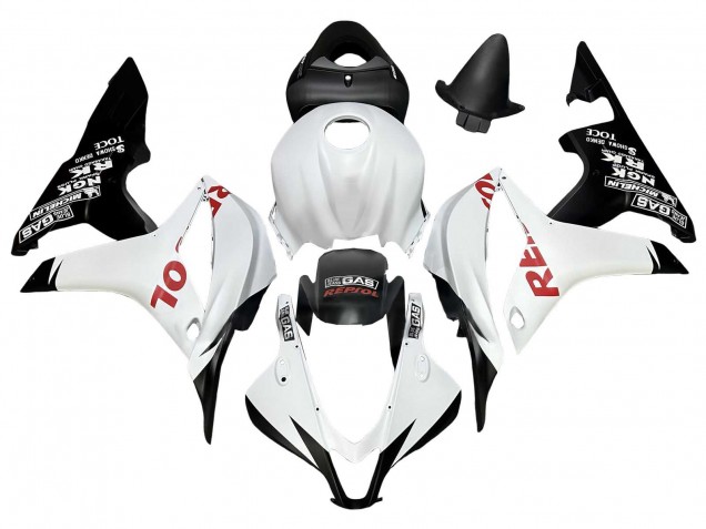 2007-2008 White Matte Black Red Repsol Honda CBR600RR Motorcycle Fairings Australia
