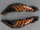 2007-2008 Glossy Black Orange Flame Honda CBR600RR Motorcycle Fairings Australia