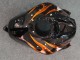 2007-2008 Glossy Black Orange Flame Honda CBR600RR Motorcycle Fairings Australia