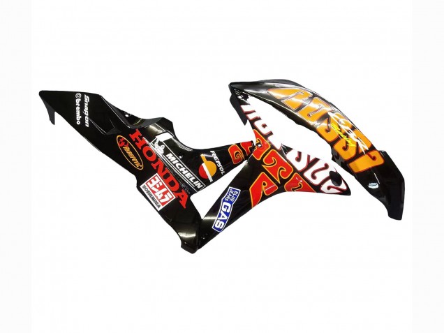 2007-2008 Yellow Orange Glossy Black Rossi Repsol Honda CBR600RR Motorcycle Fairings Australia