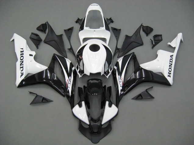 2007-2008 White Black Racing Honda CBR600RR Motorcycle Fairings Australia