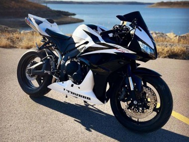 2007-2008 White Black Racing Honda CBR600RR Motorcycle Fairings Australia