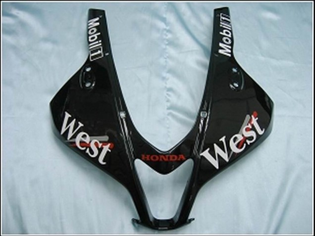 2007-2008 Glossy Black White West Honda CBR600RR Motorcycle Fairings Australia