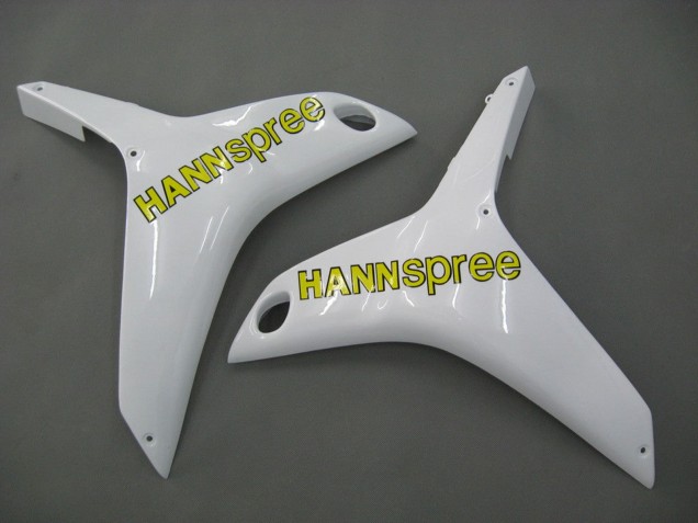 2007-2008 White Green Yellow Glossy Black Hannspree Honda CBR600RR Motorcycle Fairings Australia