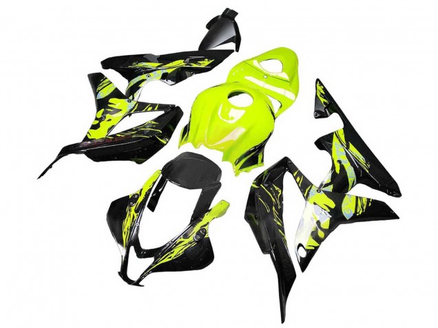 2007-2008 Yellow Glossy Black Honda CBR600RR Motorcycle Fairings Australia